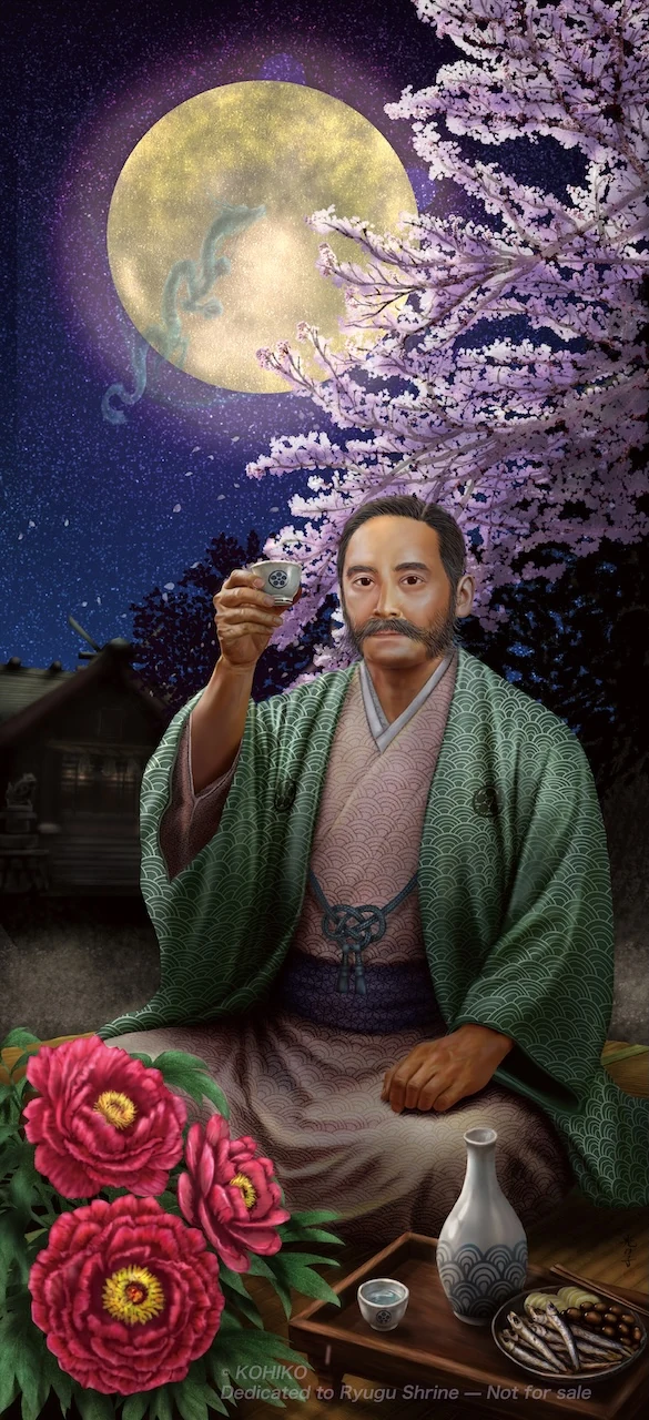 Keiai Ryugetsu, an offering painting by KOHIKO