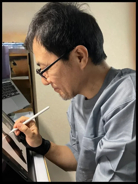絵画作家 光日子 制作風景
